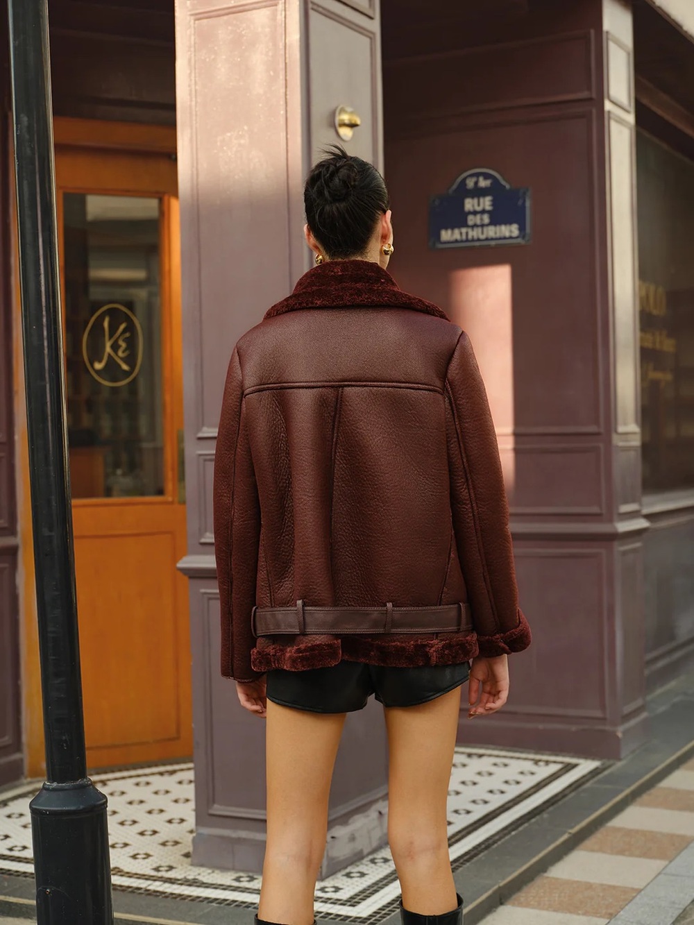 52 Zipper Belted Soft Fleece Jacket - Picture 5 of 9